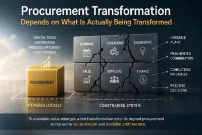 Procurement Transformation Depends on What Is Actually Being Transformed